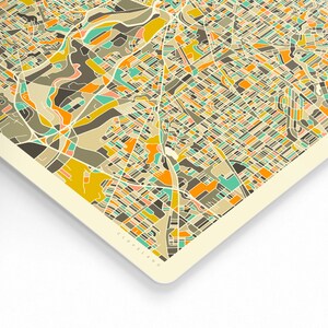 CLEVELAND MAP Ready To Hang Metal Print City Street Map by Jazzberry Blue image 2