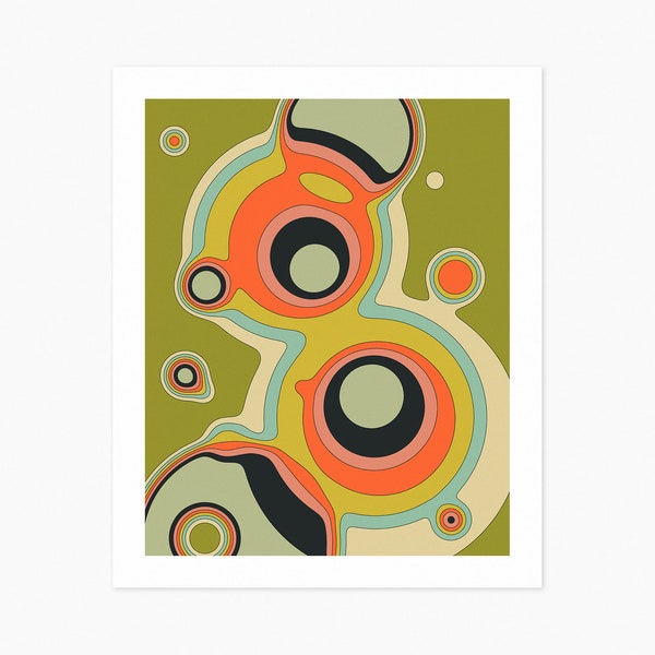 FLUID GEOMETRICS 1 (Giclée Fine Art Print) Psychedelic Abstract Wall Art (8x10 12x16 16x20 18x24 24x32) Rolled, Stretched or Framed