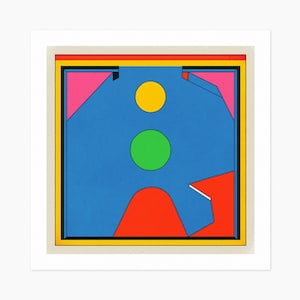 PLAYGROUND (Giclée Fine Art Print) Geometric Abstract Illustration (10x10 12x12 16x16 24x24 28x28 30x30) Rolled, Stretched or Framed