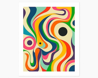 STRANGER (Giclée Fine Art Print) Psychedelic Abstract Art by Jazzberry Blue (8x10 12x16 16x20 18x24 24x32) Rolled, Stretched or Framed