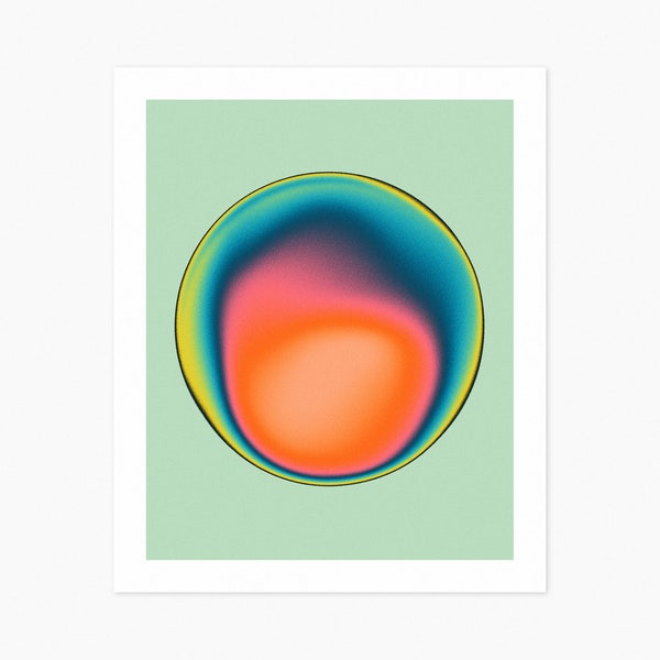 ECTOPLASM 19 (Giclée Fine Art Print) Psy-Abstract Gradient Art by Jazzberry Blue (8x10 12x16 16x20 18x24 24x32) Rolled, Stretched or Framed