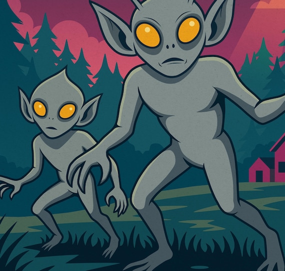 HOPKINSVILLE GOBLINS, Paranormal Kentucky Cryptid Travel Poster
