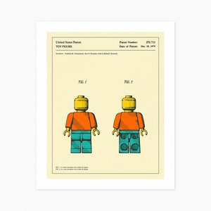 TOY FIGURE PATENT 1979 Reproduction (Giclée Fine Art Print) (8x10 12x16 16x20 18x24 24x32) Rolled, Stretched or Framed