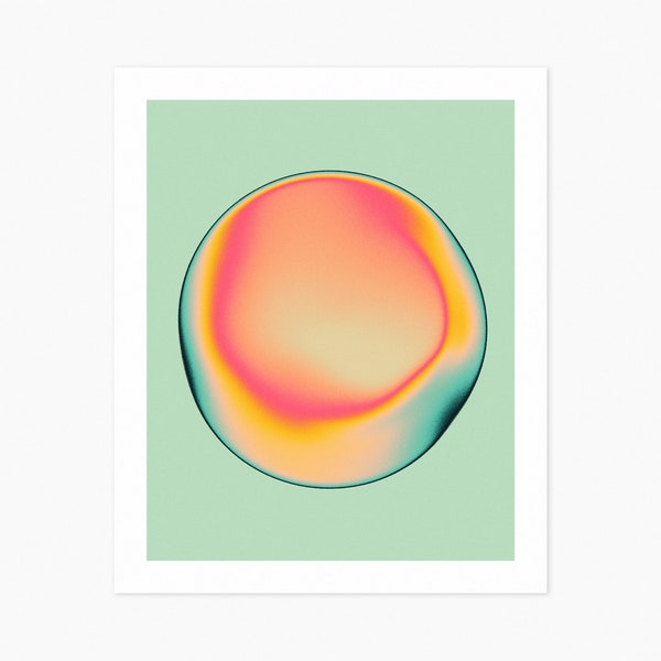 ECTOPLASM 8 (Giclée Fine Art Print) Psy-Abstract Gradient Art by Jazzberry Blue (8x10 12x16 16x20 18x24 24x32) Rolled, Stretched or Framed