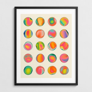Arte de parede abstrata psicodélica e colorida, decoração minimalista moderna (impressão artística Giclée) SPECTRUM