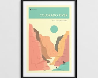 Pôster de viagem do Parque Nacional do Grand Canyon, arte de parede do Arizona (impressão artística Giclée)