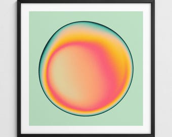 Vibrant Minimalist Abstract Art, Pastel Gradients (Giclée Fine Art Print) DAYDREAM