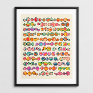 Bunte moderne abstrakte Kunst, zeitgenössisches psychedelisches Dekor (Giclée Fine Art Print) ECTOPLASM