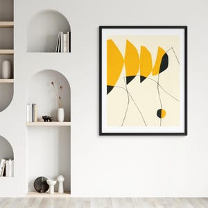 Minimalist Abstract Wall Art, Mid-Century Modern Decor (Giclée Fine Art Print) FLOW MOTION image 4