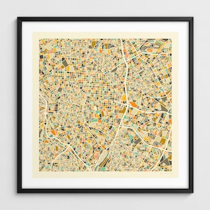 MADRID KARTE (Giclée Fine Art Print) Minimalistischer Stadtplan Straßen Karte (Serie 1)