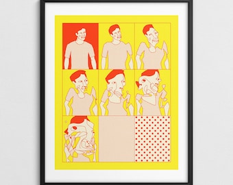 Strange Surreal Modern-Retro Abstrakte Wandkunst (Giclée-Fine Art-Druck) VERSCHIEDEN
