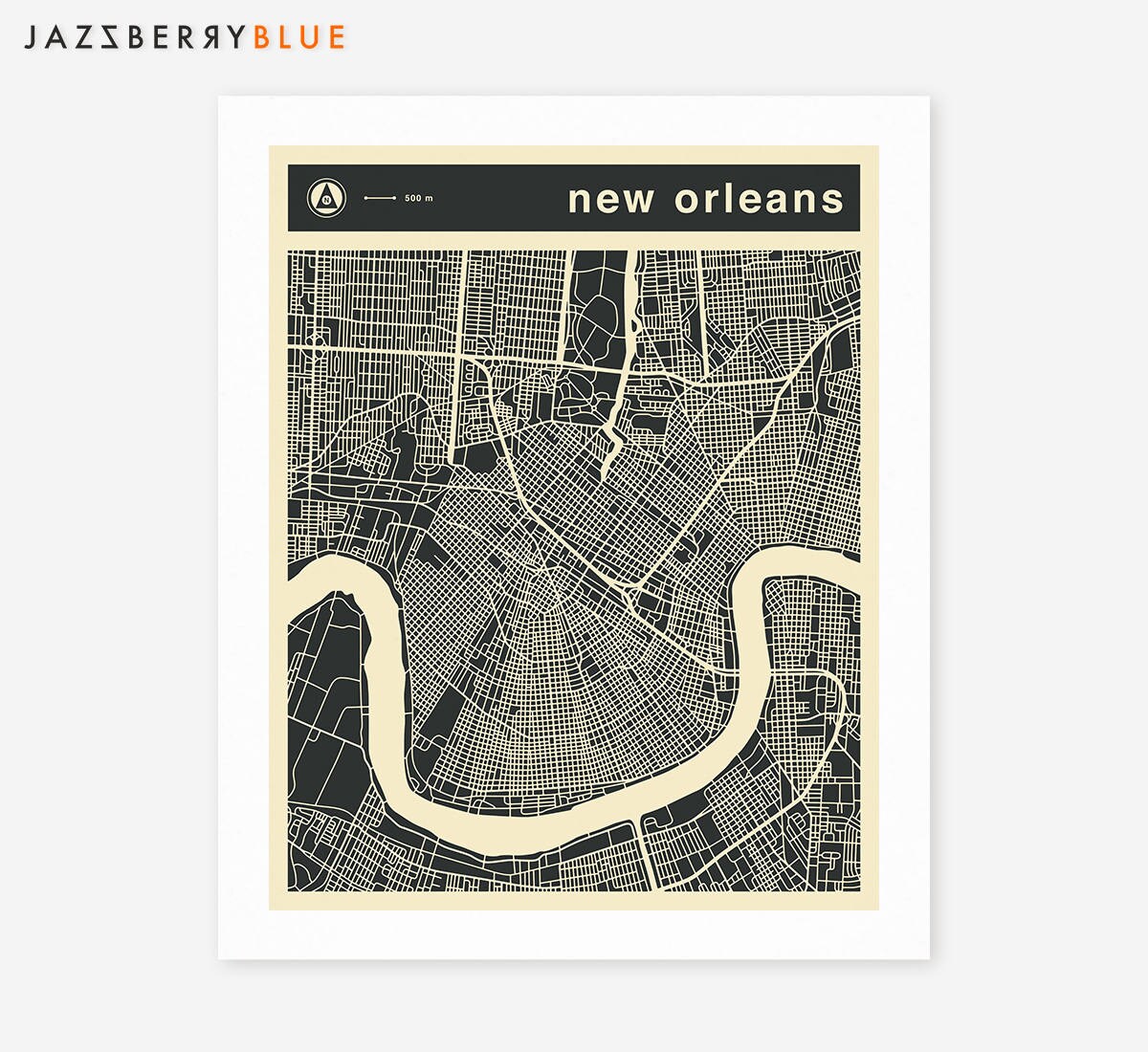NEW ORLEANS MAP Giclée Fine Art Print/Photo Print/Poster Etsy