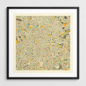MEXICO CITY MAP (Giclée Fine Art Print) Minimalist Street Map (Series 1)