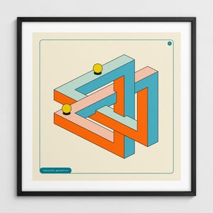 IMPOSSIBLE GEOMETRICS 34 (Giclée Fine Art Print) Geometric Optical Illusion