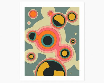 FLUID GEOMETRICS 4 (Giclée Fine Art Prints & Rolled Canvas) Psychedelic Abstract Wall Art (8x10 12x16 16x20 18x24 24x32) Unframed