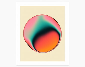 ECTOPLASM 66 (Giclée Fine Art Print) Psy-Abstract Gradient Art by Jazzberry Blue (8x10 12x16 16x20 18x24 24x32) Rolled, Stretched or Framed