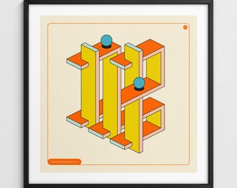 ONMOGELIJKE GEOMETRIE 21 (Giclée Fine Art Print) abstracte optische illusie