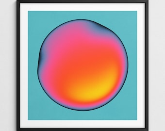 Vibrant Psychedelic Abstract Wall Art, Modern Contemporary Decor (Giclée Fine Art Print) SOMA