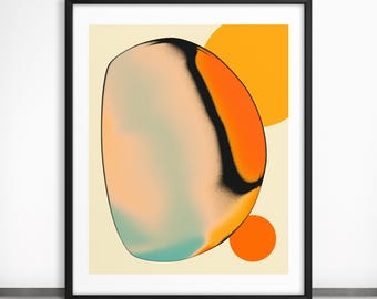 COSMIC FRUIT 21 (Giclée Fine Art Print op papier of canvas) Kleurrijke psychedelische abstracte muurkunst van Jazzberry Blue (ingelijst of ingelijst)