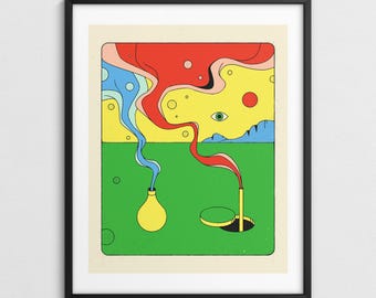 Surreal Retro Psychedelic Wall Art (Giclée Fine Art Print) ALCHEMY