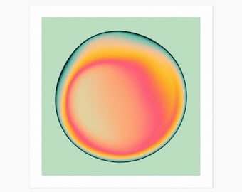 ECTOPLASM 45 (Giclée Fine Art Print) Psy-Abstract Gradient Art (10x10 12x12 16x16 24x24 28x28 30x30) Rolled, Stretched or Framed