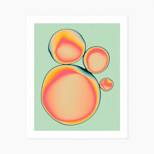 ECTOPLASM 9 Giclée Fine Art Print Psy-Abstract Gradient Art by Jazzberry Blue 8x10 12x16 16x20 18x24 24x32 Rolled, Stretched or Framed image 1