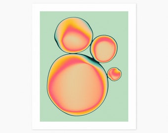 ECTOPLASM 9 (Giclée Fine Art Print or Photo Paper Print) Minimalist Abstract gradient Art by Jazzberry Blue (Unframed)