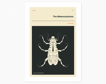 THE METAMORPHOSIS (Giclée Fine Art Print) Minimalist Book Cover (8x10 12x16 16x20 18x24 24x32 A1 A2 A3 A4) Rolled, Stretched or Framed