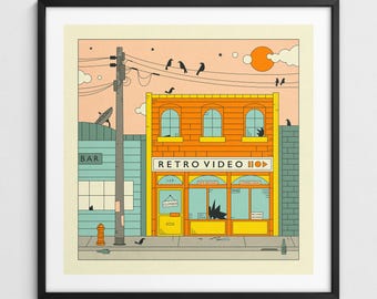 RETRO VIDEO, Nostalgic VHS Pop Art (Giclée Fine Art Print)