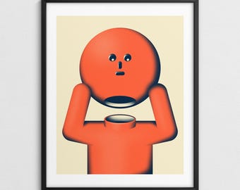 Minimalist Geometric Surreal Wall Art (Giclée Fine Art Print) EMPTY