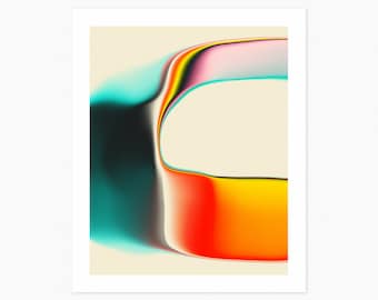 INTERFERENCE (Giclée Fine Art Print) Psychedelic Abstract Gradient Art (8x10 12x16 16x20 18x24 24x32) Rolled, Stretched or Framed