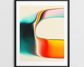 Fluid Gradient Abstract Wall Art, Vibrant Contemporary Decor (Giclée Fine Art Print) INTERFERENCE