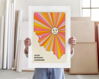 GOOD MORNING (giclée Fine Art Print) Colorful Psychedelic