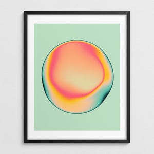 Zeitgenössische minimalistische abstrakte Wandkunst, Pastell-Dekor (Giclée Fine Art Print) DAYDREAM