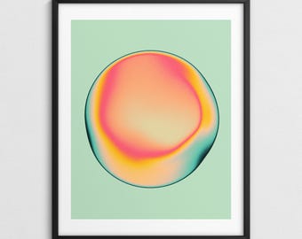 Modern minimalistisk abstrakt väggkonst, pastelldekor (Giclée Fine Art Print) DAYDREAM