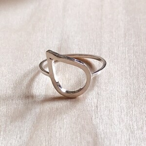 Final sale: Lightweight handmade solid sterling silver raindrop ring. Choose your size! Discontinued and limited availability.
