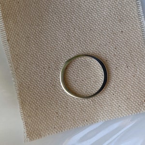 Final Sample Sale: Size 9 Handmade Hammer Forged Sterling Silver Band Ring. Gender neutral. Great as a stacking ring or simple wedding band image 6