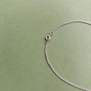 Dainty and Lightweight Sterling Silver Cable Chain with 1.5mm links. Petite Layering necklace. Choose your necklace length. Gifts for her. image 3