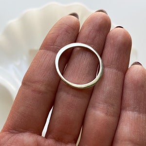Final Sample Sale: Size 9 Handmade Hammer Forged Sterling Silver Band Ring. Gender neutral. Great as a stacking ring or simple wedding band image 2