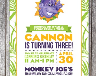 Monkey Joe's Birthday Invitation  #150