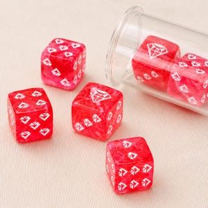 Juego de dados de mahjong de resina con piedras preciosas, dados de juego D6 con símbolo blanco, dados de mesa con efecto mármol, tres opciones de color, regalo para amantes del mahjong.