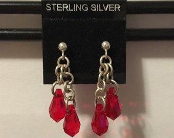 Boucles d'oreilles gouttes de cristal