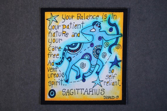 Sagittarius. Zodiac Magnet -by- Carrie Disrud