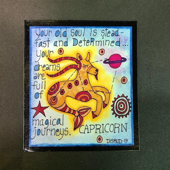 Capricorn. Zodiac Magnet -by- Carrie Disrud
