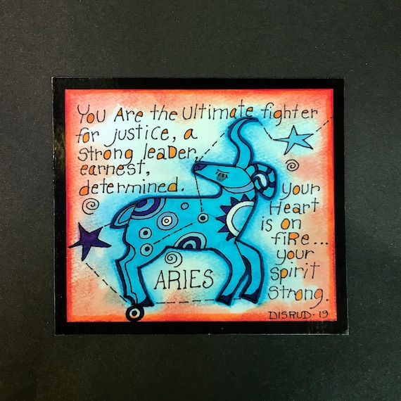Aries. Zodiac Magnet -by- Carrie Disrud