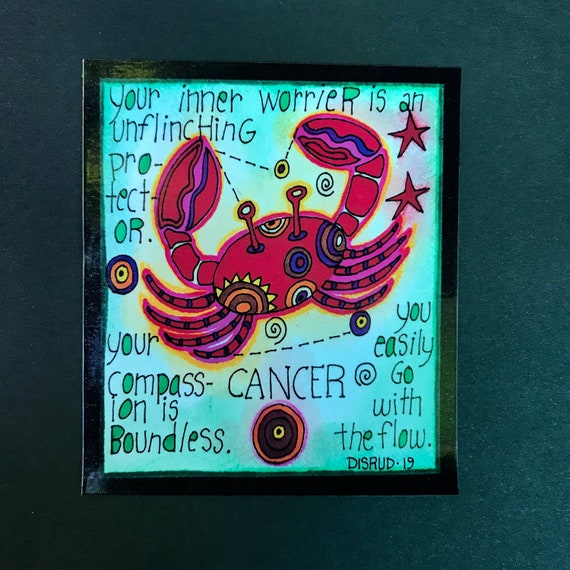 Cancer. Zodiac Magnet -by- Carrie Disrud