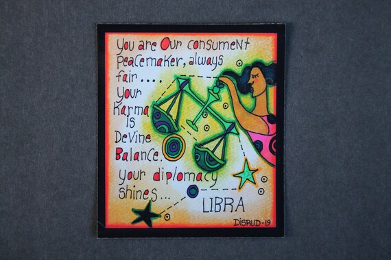 Libra. Zodiac Magnet -by- Carrie Disrud