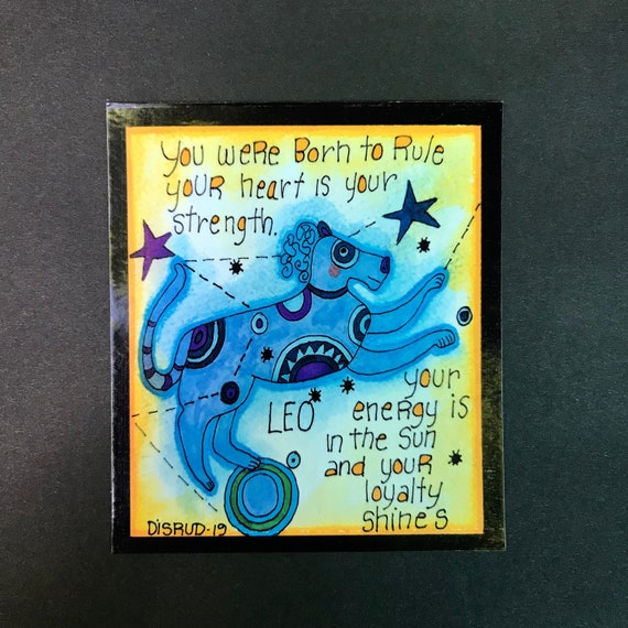 Leo. Zodiac Magnet -by- Carrie Disrud