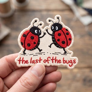 Ladybug Embroidered Patch, Iron-On Applique for Jackets, Backpacks