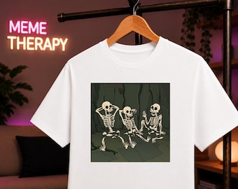 Death by Snu Snu Meme T-Shirt, Snu Snu Skeleton Shirt, Funny Skeleton Meme Tee, Dark Humor Shirt, Internet Meme T-Shirt